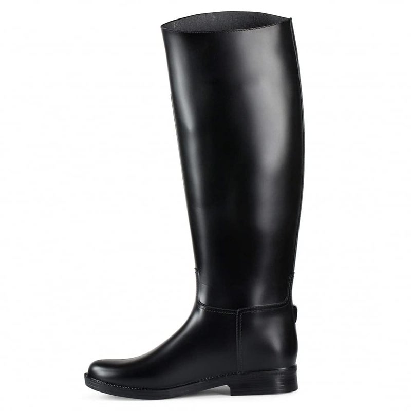 HORZE Chester Kids Equestrian Rubber Riding Boots | Tall Dress Boots for Girls, Boys | See Size Chart - Black - 1 - Image 1
